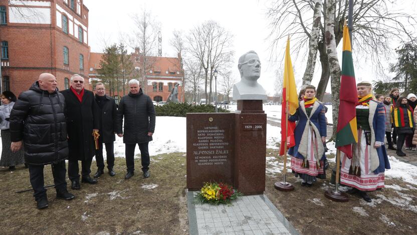  Alfonsui Žaliui biusto atidengimo ceremonija