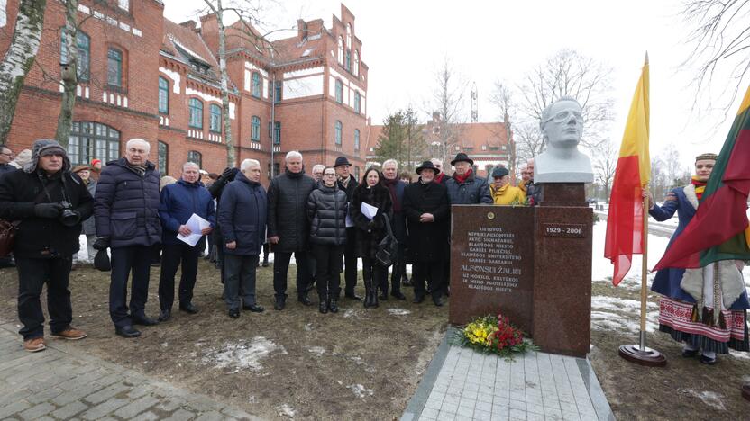  Alfonsui Žaliui biusto atidengimo ceremonija