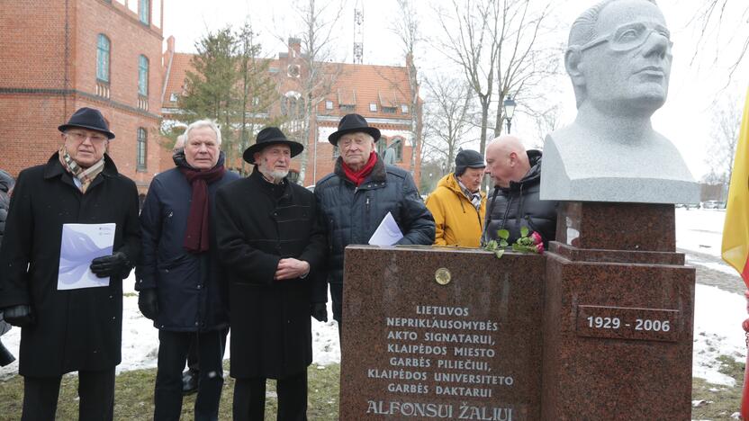  Alfonsui Žaliui biusto atidengimo ceremonija