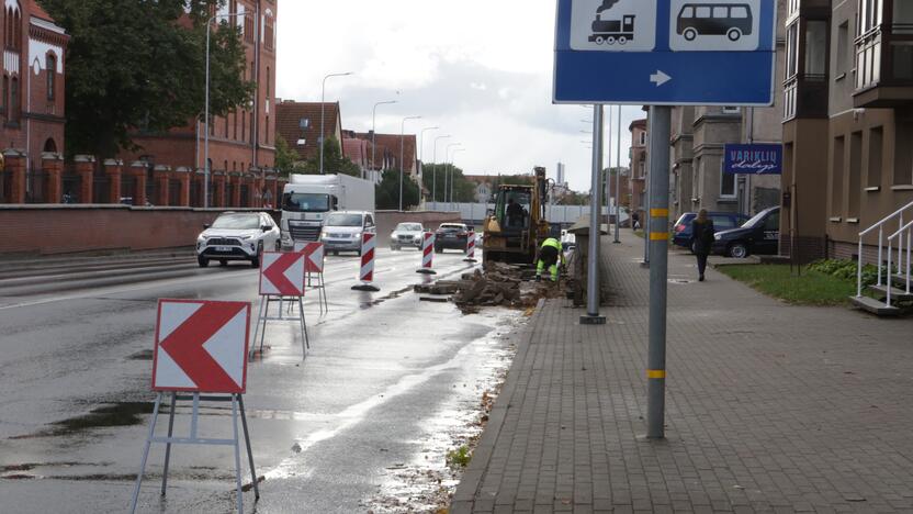 Herkaus Manto gatvėje remonto darbai vyks ir naktimis