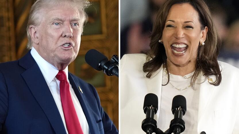 Donaldas Trumpas ir Kamala Harris