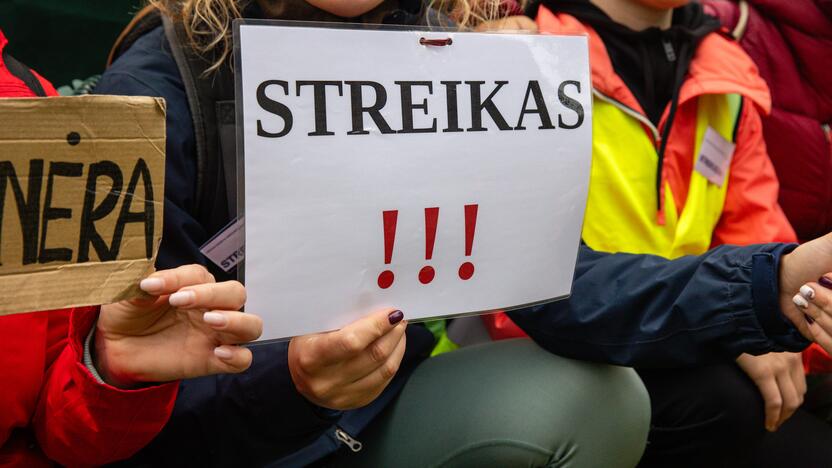 Mokytojų protesto eisena pėsčiomis iš Klaipėdos į Vilnių