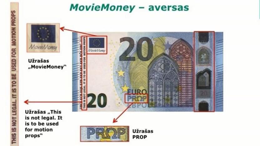 Perspėjo: pajūryje kažkas platina netikrus pinigus, ant dalies jų galima rasti užrašą „MovieMoney“.