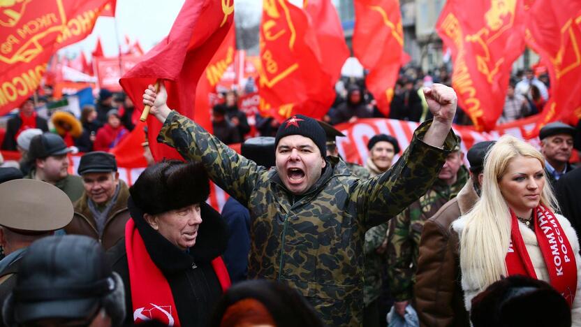 Komunistų partijos šalininkų demonstracija.