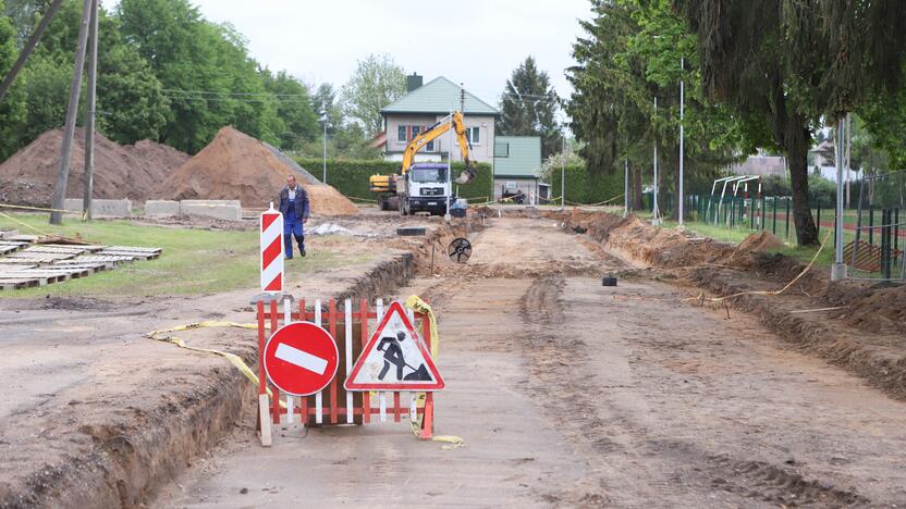 Terminas: Šviesos gatvės rekonstrukciją rangovai pažadėjo baigti iki rugsėjo 1-osios.