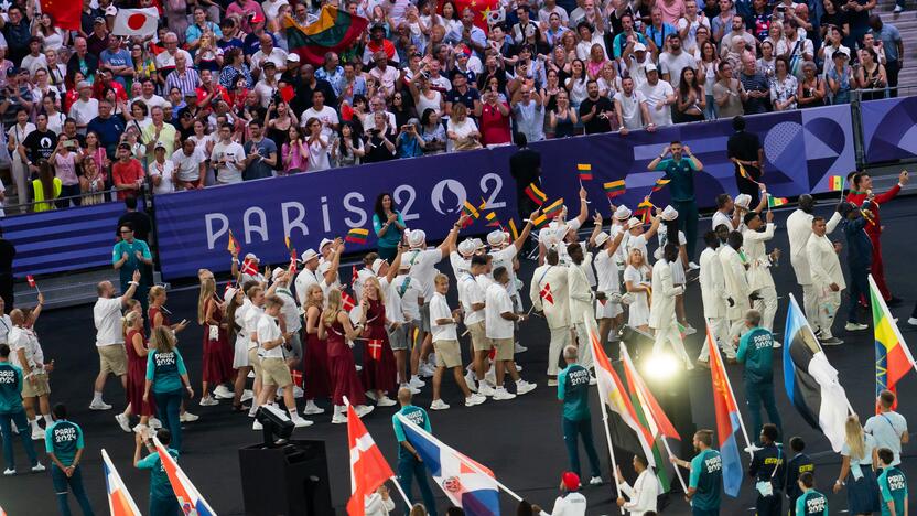 Olimpinių žaidynių uždarymas Paryžiuje.