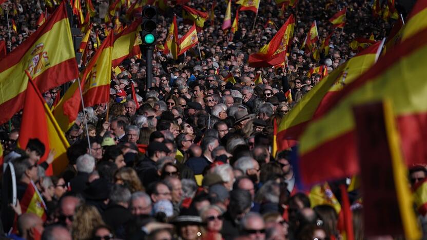 Protestai Ispanijoje prieš P. Sanchezą