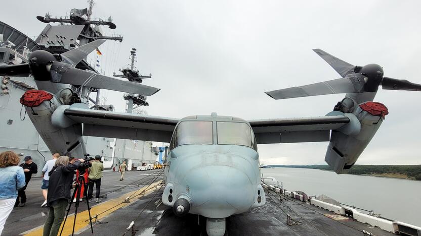 Į Lietuvą atvyko vienas didžiausių JAV karinių laivų USS Kearsarge