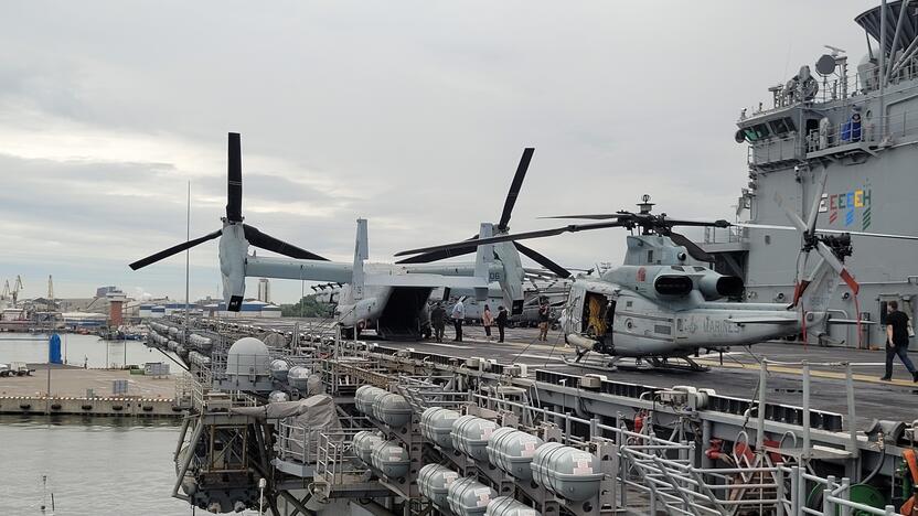 Į Lietuvą atvyko vienas didžiausių JAV karinių laivų USS Kearsarge