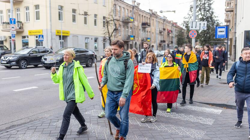 Mokytojų streikas prie Vyriausybės