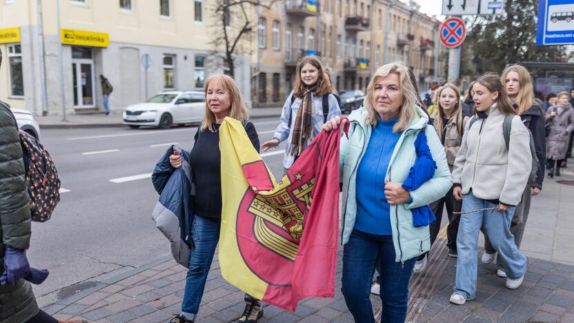 Mokytojų streikas prie Vyriausybės