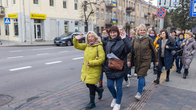 Mokytojų streikas prie Vyriausybės