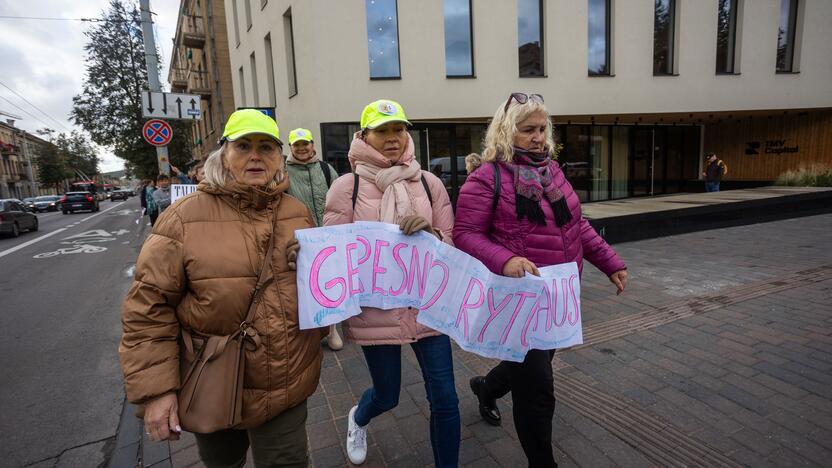 Mokytojų streikas prie Vyriausybės