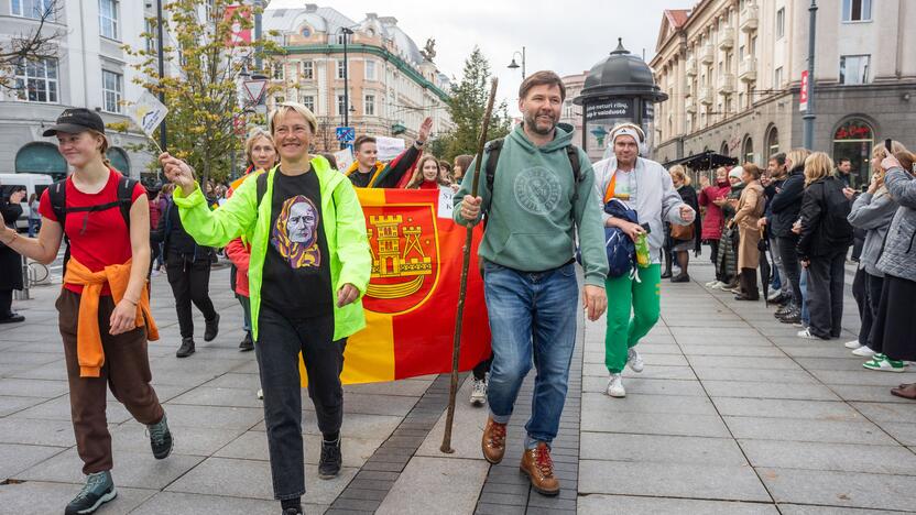 Mokytojų streikas prie Vyriausybės