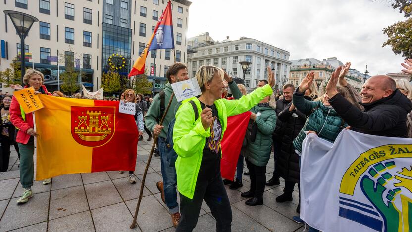 Mokytojų streikas prie Vyriausybės