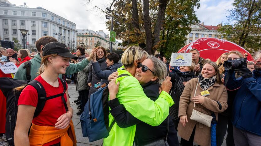 Mokytojų streikas prie Vyriausybės