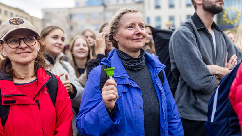 Mokytojų streikas prie Vyriausybės