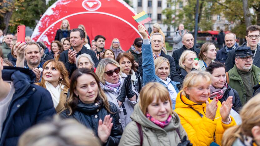 Mokytojų streikas prie Vyriausybės