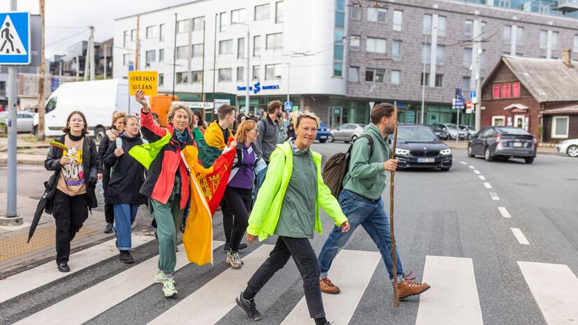 Mokytojų streikas prie Vyriausybės