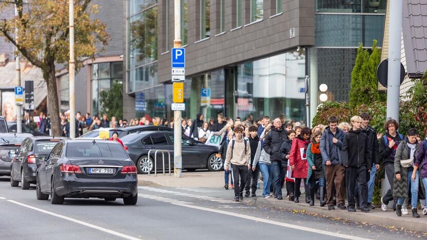 Mokytojų streikas prie Vyriausybės