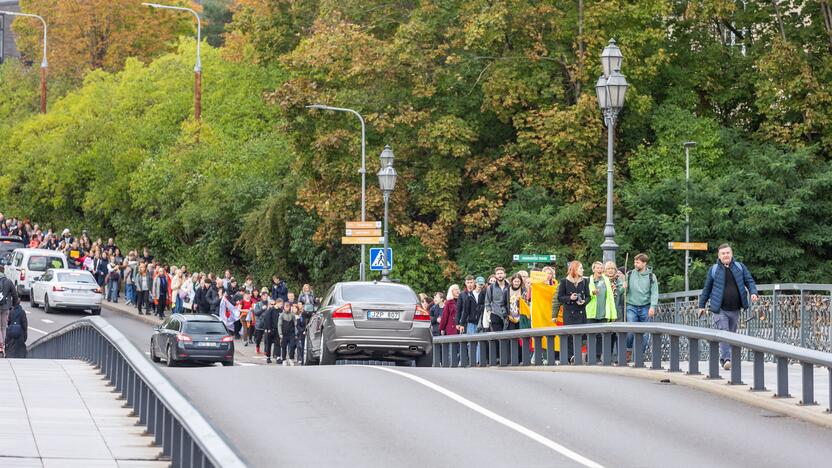 Mokytojų streikas prie Vyriausybės