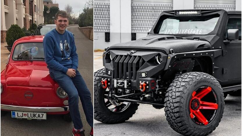 Ratai: L. Dončičiaus garaže yra ir „Zastava 750Z“, ir „Jeep Gladiator Apocalypse Hellfire“. 