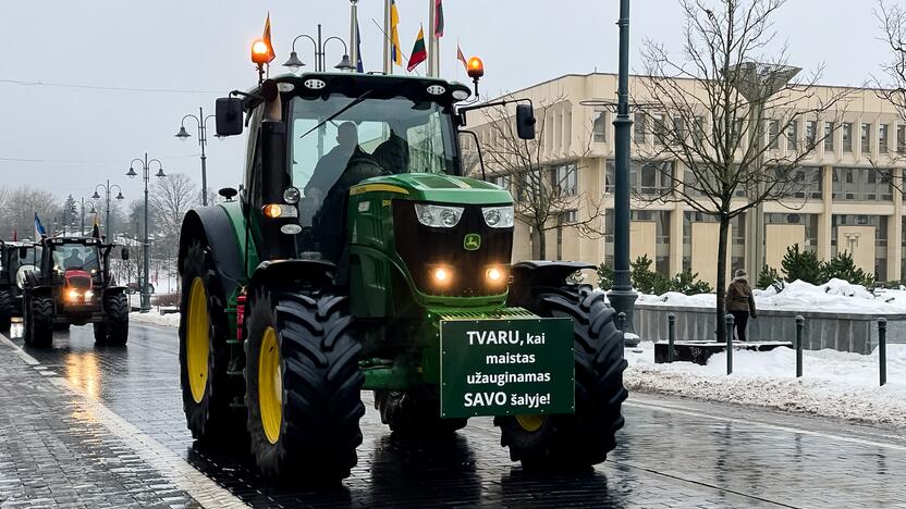 Protestuojantys ūkininkai Vilniuje