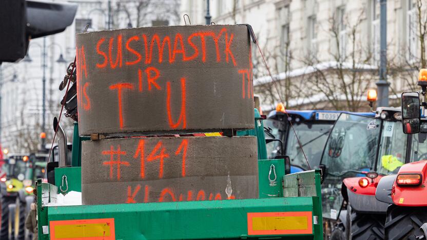 Protestuojantys ūkininkai Vilniuje