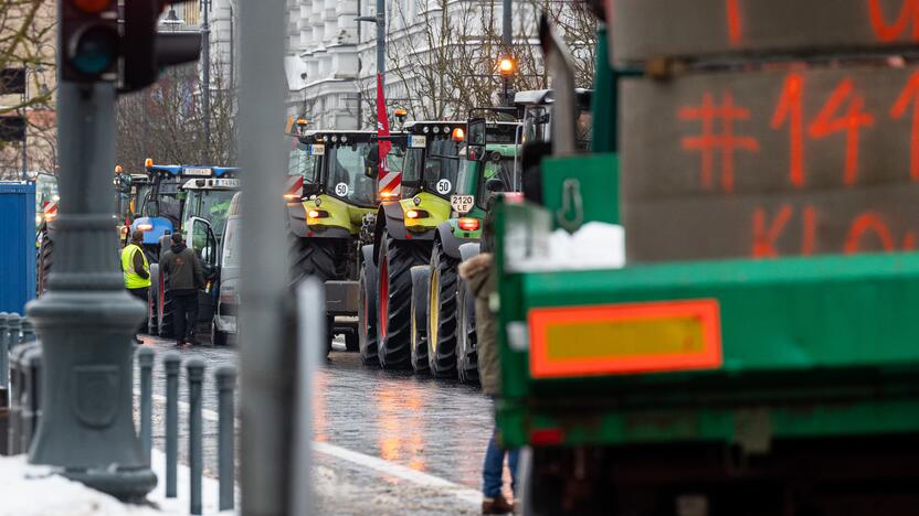 Protestuojantys ūkininkai Vilniuje