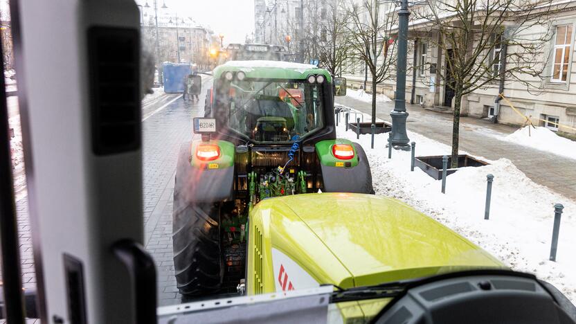 Protestuojantys ūkininkai Vilniuje