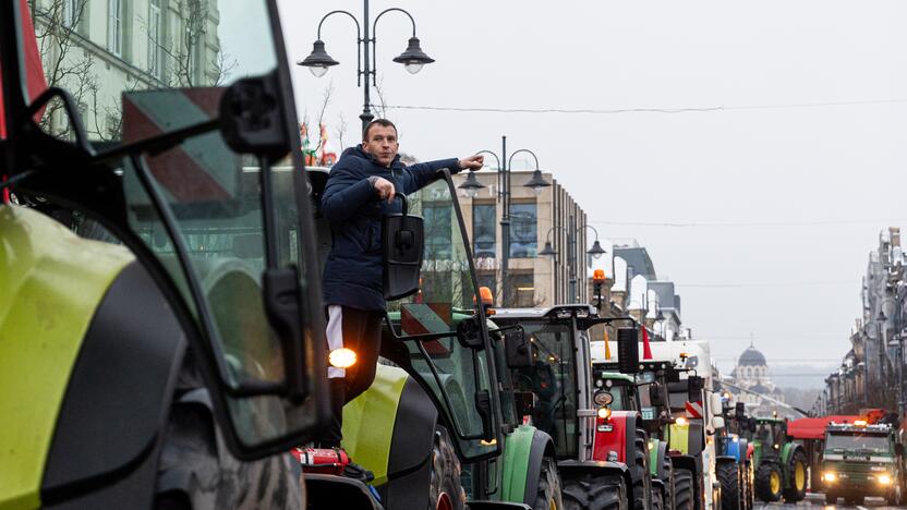 Protestuojantys ūkininkai Vilniuje