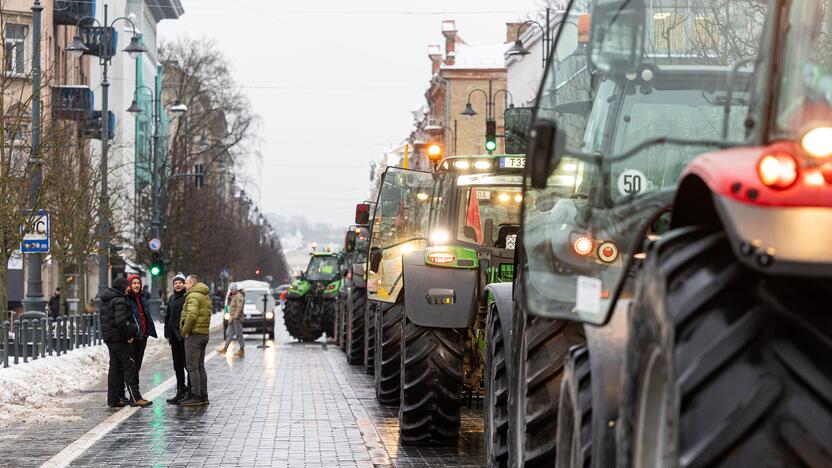 Protestuojantys ūkininkai Vilniuje