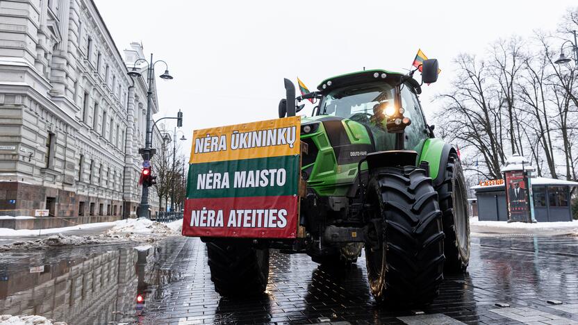 Protestuojantys ūkininkai Vilniuje