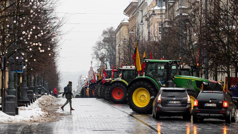 Protestuojantys ūkininkai Vilniuje