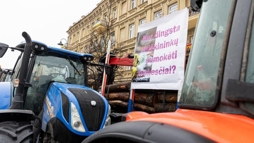 Protestuojantys ūkininkai Vilniuje