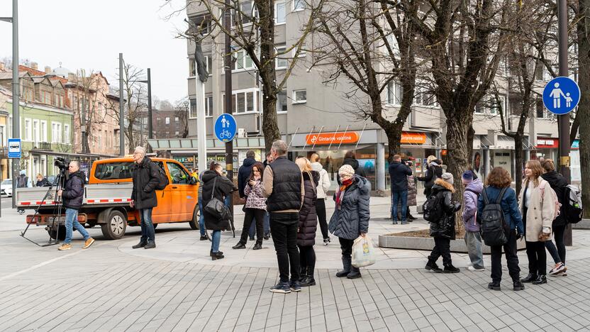 Laisvės alėjoje ant darbininko nuvirto liepa