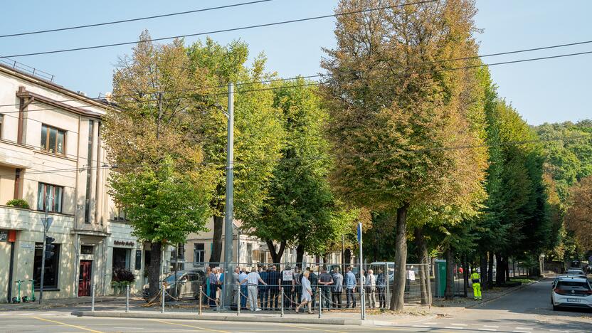 Policijos obelisko kapsulės įkasimo ceremonija