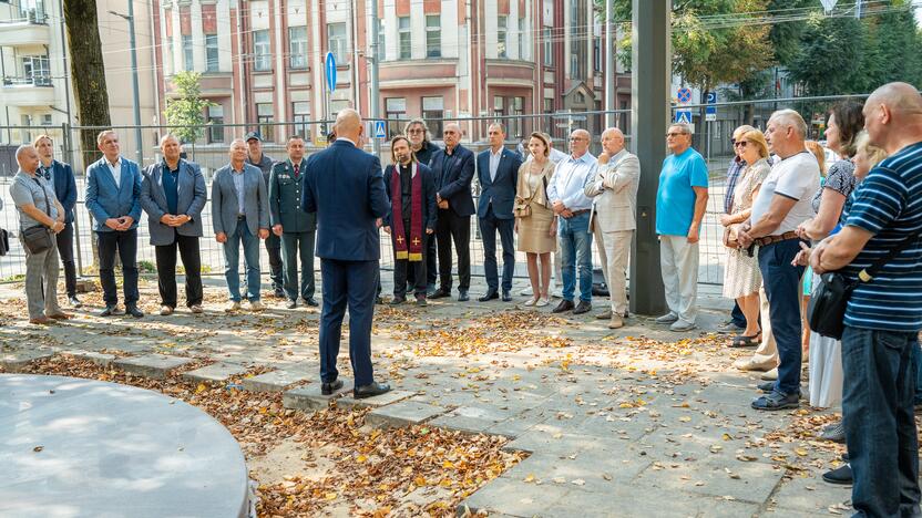 Policijos obelisko kapsulės įkasimo ceremonija