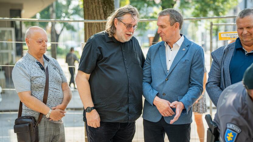 Policijos obelisko kapsulės įkasimo ceremonija