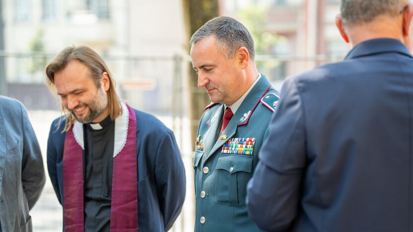 Policijos obelisko kapsulės įkasimo ceremonija