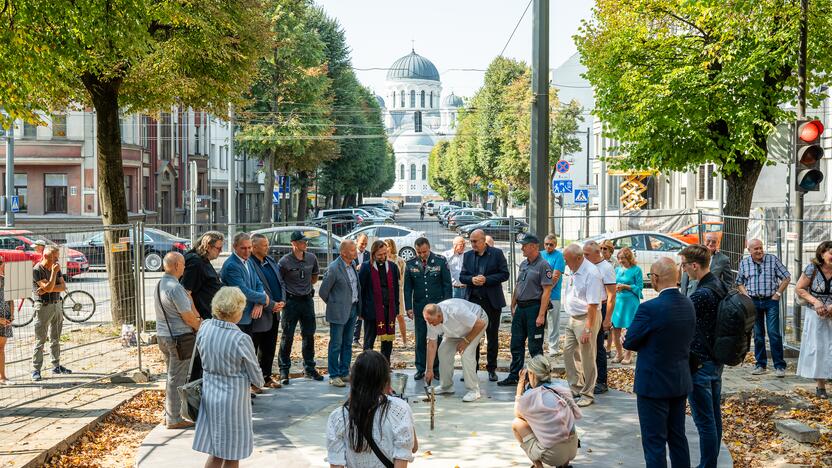 Policijos obelisko kapsulės įkasimo ceremonija