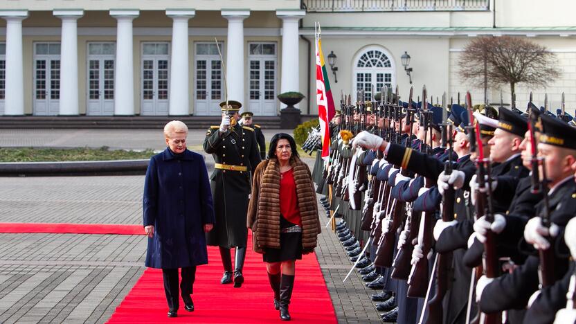 Į Lietuvą atvyko Gruzijos prezidentė