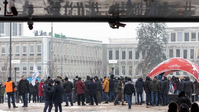 Streikuojančių vairuotojų palaikymo piketas