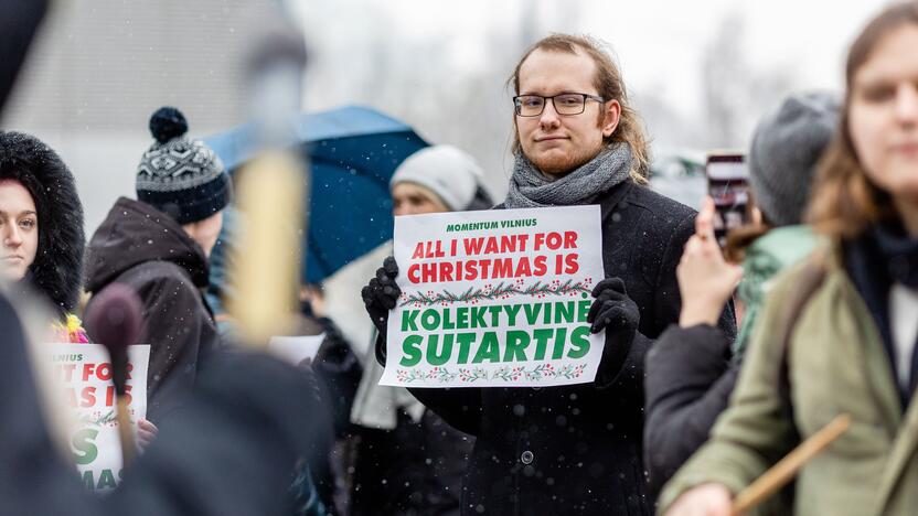 Streikuojančių vairuotojų palaikymo piketas