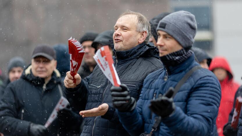 Streikuojančių vairuotojų palaikymo piketas