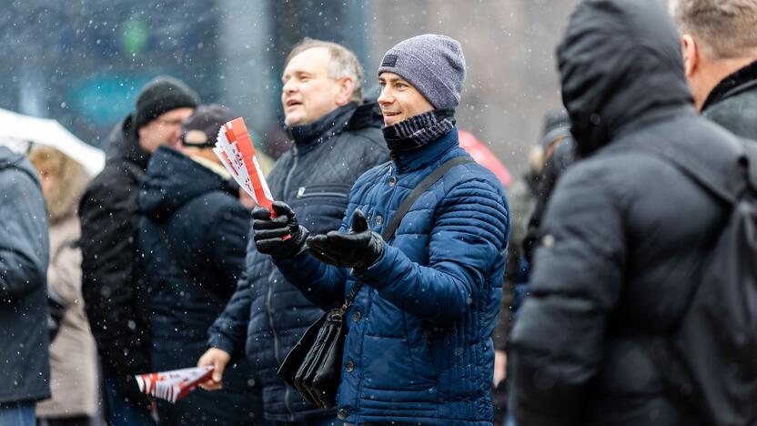 Streikuojančių vairuotojų palaikymo piketas