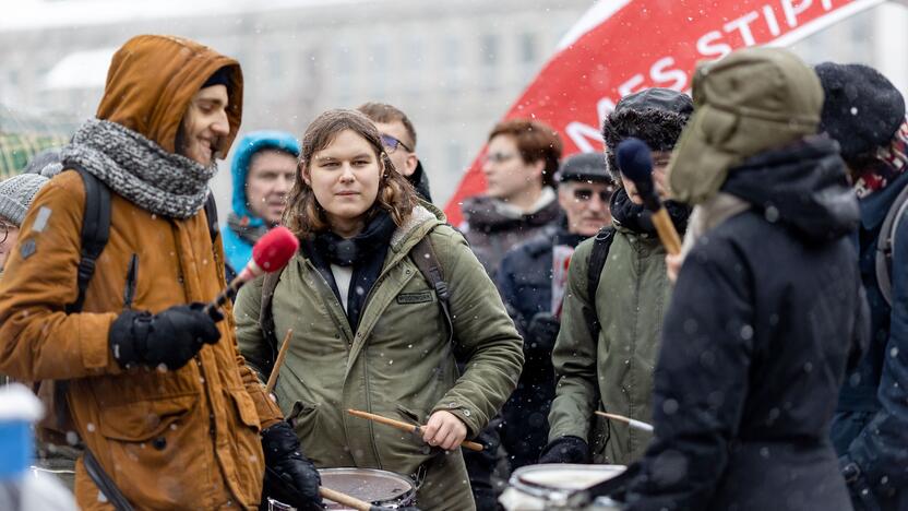 Streikuojančių vairuotojų palaikymo piketas