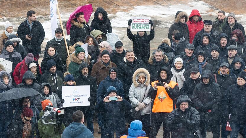 Streikuojančių vairuotojų palaikymo piketas