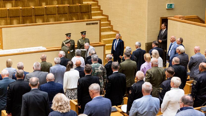 Laisvės gynėjo pažymėjimų ir ženklelių įteikimas Seime