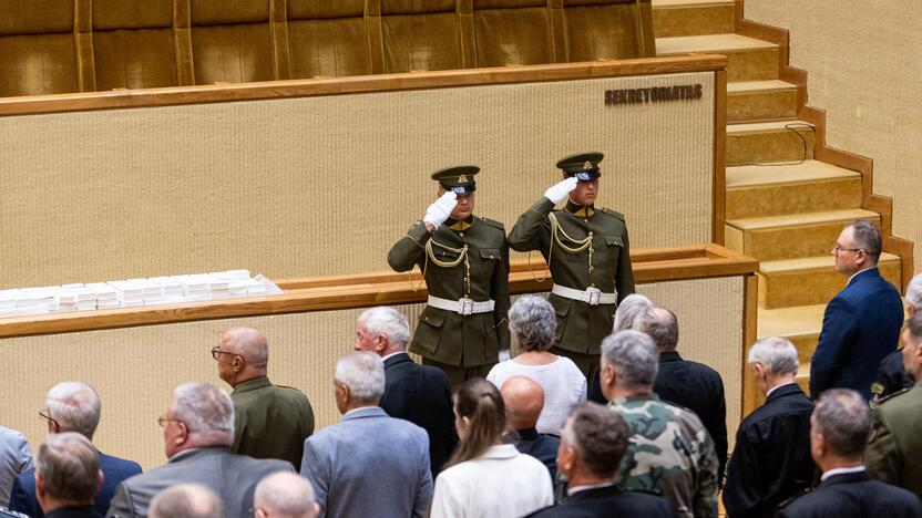 Laisvės gynėjo pažymėjimų ir ženklelių įteikimas Seime